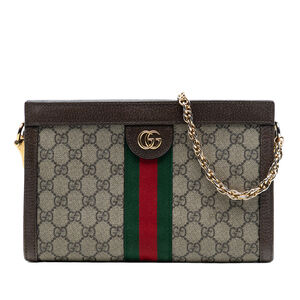 Pre-Loved Gucci Small GG Supreme Web Ophidia Chain Crossbody